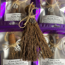Load image into Gallery viewer, Cinnamon Altar Broom: Protection Ward, Success, Money Flow and Energy Work