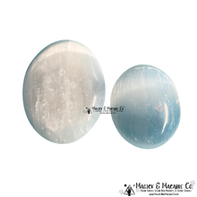Load image into Gallery viewer, CLEARANCE Selenite Palm Stones (Two Sizes)