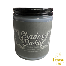 Load image into Gallery viewer, Shadow Daddy 8oz Candle - Leather & Spice Scented | Romance Trope Candles | Fanfiction Gift | Author Gift | Writer | | Booktok | Xaden | Rhysand