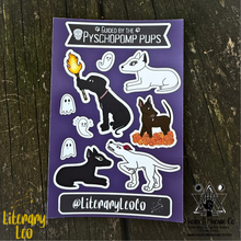 Load image into Gallery viewer, Psychopomp Pups Sticker Sheet | Witchy Sticker Sheet | Hecate | Anubis | Wepwawet | Xoloitzcuintle | Cŵn Annwn