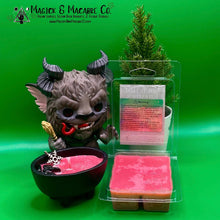 Load image into Gallery viewer, Gruß Vom Krampus Wax Melts or Candle: Incense, Cinnamon, & Cedar | Black Tourmaline | Witchcraft | Yule | Christmas | Pagan | Goth Gifts