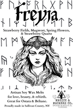 Load image into Gallery viewer, Freya Wax Melts: Strawberry Fields, Mugwort, Spring Flowers | Love, Beauty, Ostara & Beltane |