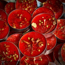 Load image into Gallery viewer, Mischievous Yule Spell Tea Lights: Yuletide, Honoring Tricksters, Protection & Happiness