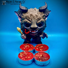 Load image into Gallery viewer, Mischievous Yule Spell Tea Lights: Yuletide, Honoring Tricksters, Protection & Happiness