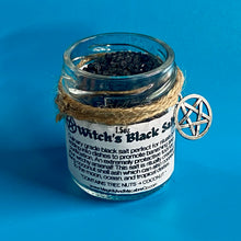 Load image into Gallery viewer, Black Salt Ritual Jar: Protection, Kitchen Witchery, Death Magick