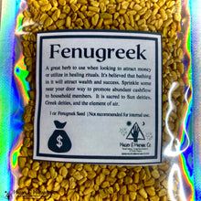 Load image into Gallery viewer, Fenugreek (1oz Bag) : Prosperity, Sun Magick, Protection, Offering to Hellenistic Deities