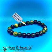 Load image into Gallery viewer, Serpentine With Magnetite Bracelet: Life Path Work, Energy Flow, Guidance