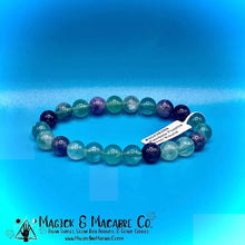 Load image into Gallery viewer, Rainbow Fluorite Bracelet: Healing, Peace & Psychic Abilities