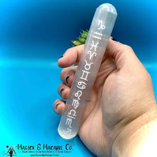 Load image into Gallery viewer, Astrology / Zodiac Selenite Wand