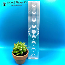 Load image into Gallery viewer, Selenite Moon Phase Bar / Charging Plate