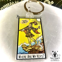 Load image into Gallery viewer, The Fool Tarot Keychain: Son of a Witch! Where are my Keys? Acrylic Keychain