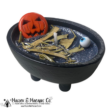 Load image into Gallery viewer, Black Cauldron Candle : Samhain Magick, Protection & Manifestation