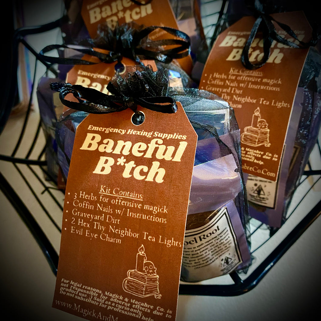 Baneful B•tch Kit | Emergency Hexing Supplies for Offensive Magick |