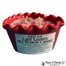 Load image into Gallery viewer, CLEARANCE Lady Lilith's Sex Potion Candle : Apple, Bourbon, Patchouli &amp; Spice | Sex Magick Ritual Candle
