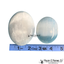 Load image into Gallery viewer, CLEARANCE Selenite Palm Stones (Two Sizes)
