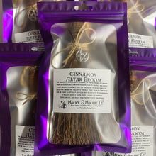 Load image into Gallery viewer, Cinnamon Altar Broom: Protection Ward, Success, Money Flow and Energy Work
