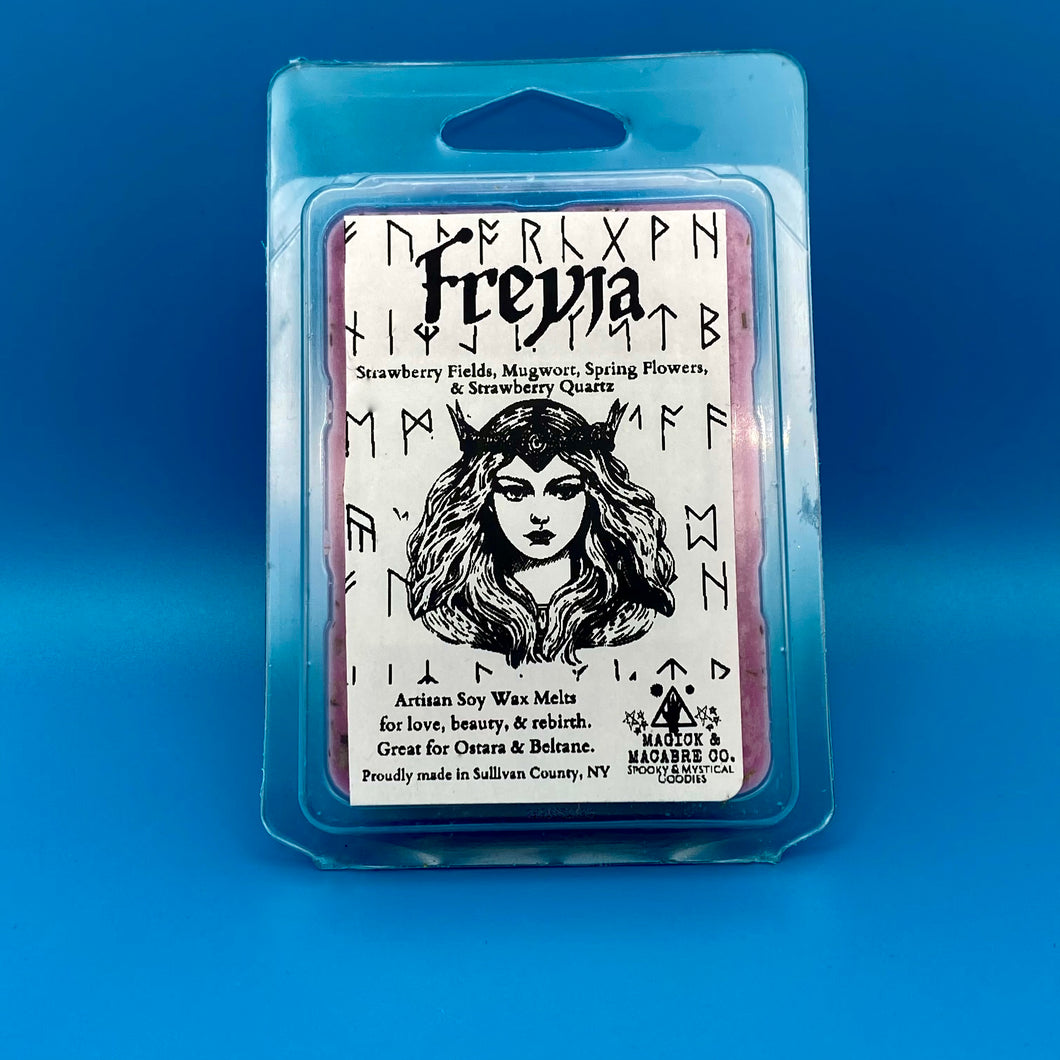 Freya Wax Melts: Strawberry Fields, Mugwort, Spring Flowers | Love, Beauty, Ostara & Beltane |