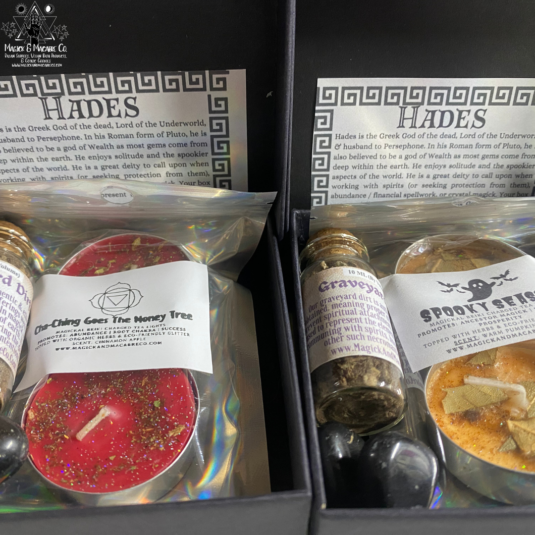 Deity Mystery Box: 2 Candles, Crystal, & Ritual Item | Wheel of Deities Boxes |