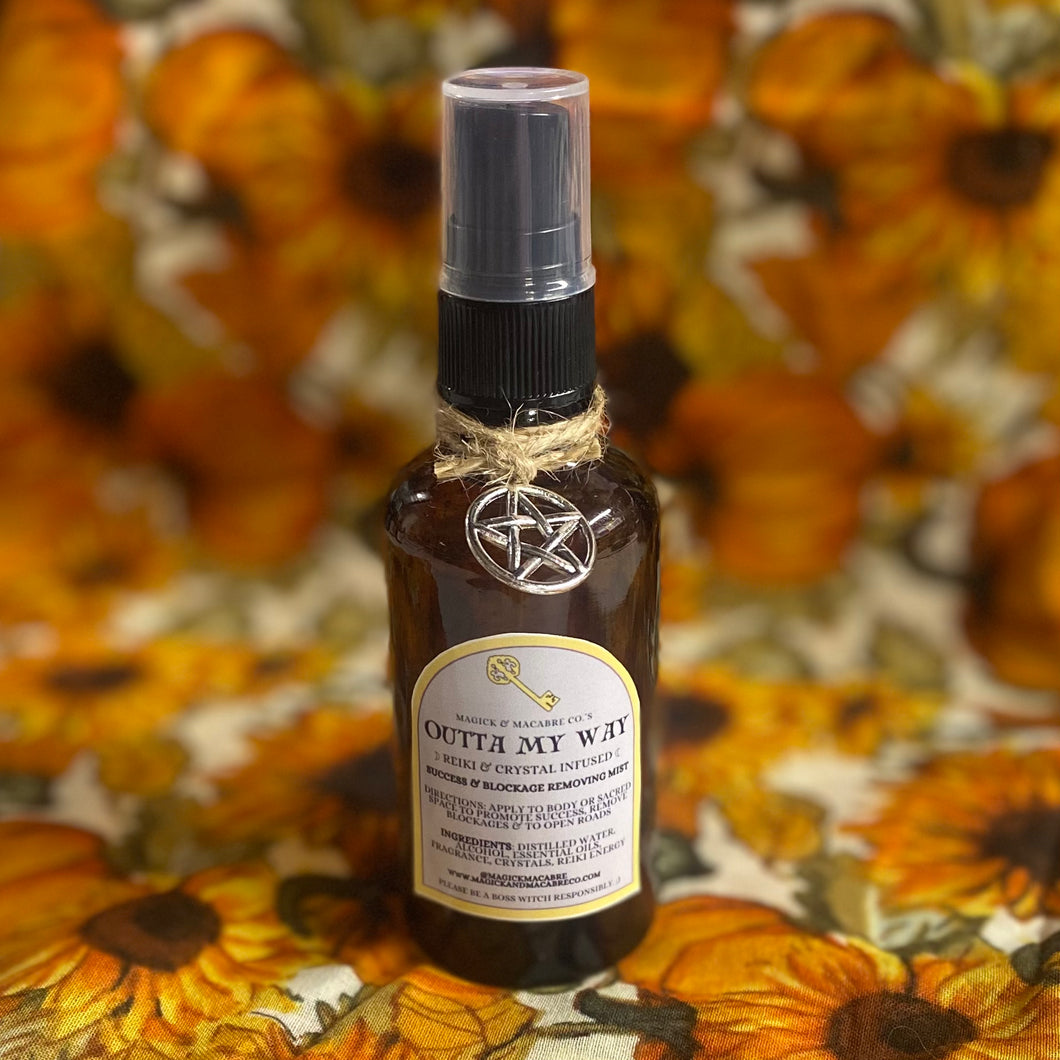 Outta My Way Magickal Room & Body Mist for Success & Blockage Removing
