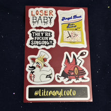 Load image into Gallery viewer, Demon Hotel Sticker Sheet (4x6) by Literary Leo
