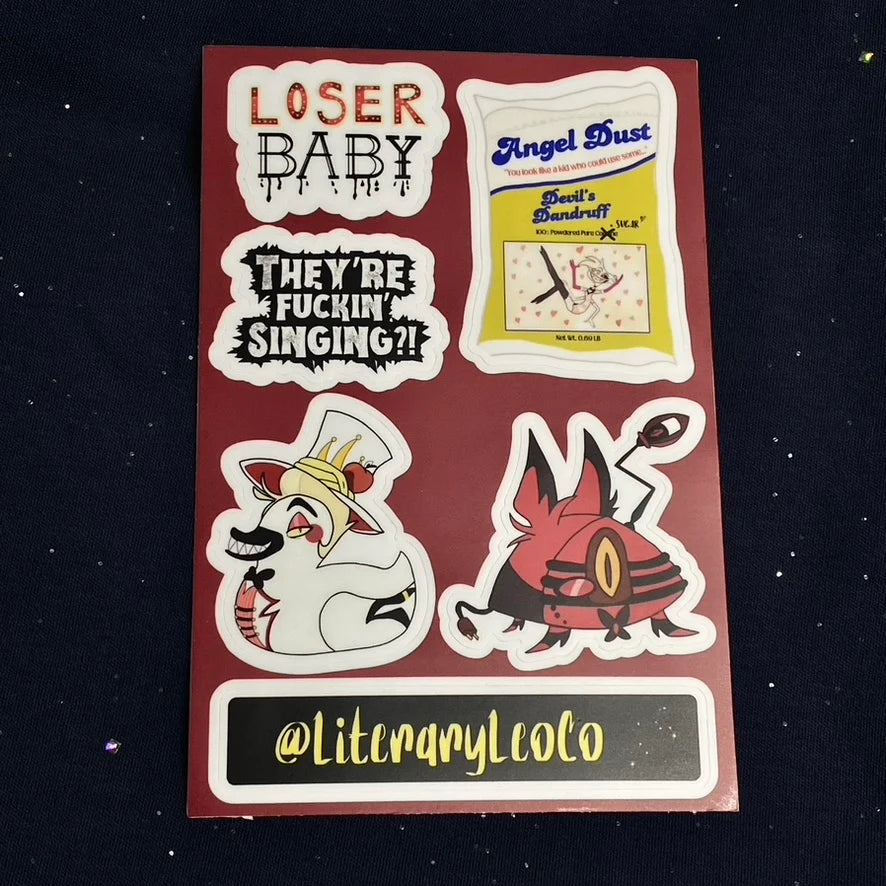 Demon Hotel Sticker Sheet (4x6) by Literary Leo