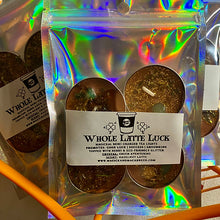 Load image into Gallery viewer, Whole Latte Luck Spell Tea Lights: Hazelnut Latte &amp; Green Aventurine | Good Luck | Success | Grounding
