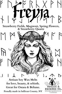 Freya Wax Melts: Strawberry Fields, Mugwort, Spring Flowers | Love, Beauty, Ostara & Beltane |