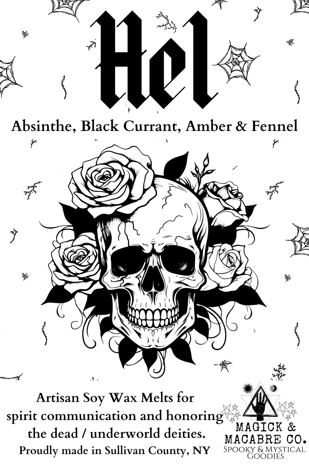 Hel Wax Melts: Absinthe, Black Current, Amber & Fennel | Necromancy, Underworld Deities, Honoring Hel |