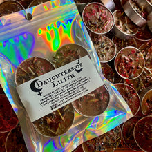 Load image into Gallery viewer, Daughters of Lilith Tea Lights: The Fall of the Patriarchy | Survival | Offensive Magick | Offering for Lilith &amp; Dark Deities Feminist Witch
