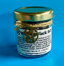 Load image into Gallery viewer, Black Salt Ritual Jar: Protection, Kitchen Witchery, Death Magick
