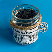 Load image into Gallery viewer, Black Salt Ritual Jar: Protection, Kitchen Witchery, Death Magick
