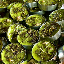 Load image into Gallery viewer, Medusa&#39;s Blessing Tea Light Candles: Lime Colada Scented | Protection | Female Empowerment
