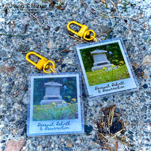 Load image into Gallery viewer, Death &amp; Resurrection Sparkle Grunge Tombstone Keychain

