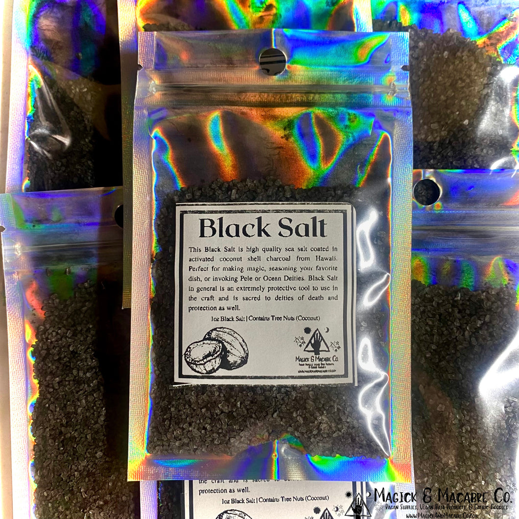 Black Salt (1oz): Protection, Kitchen Witchery, Death Magick