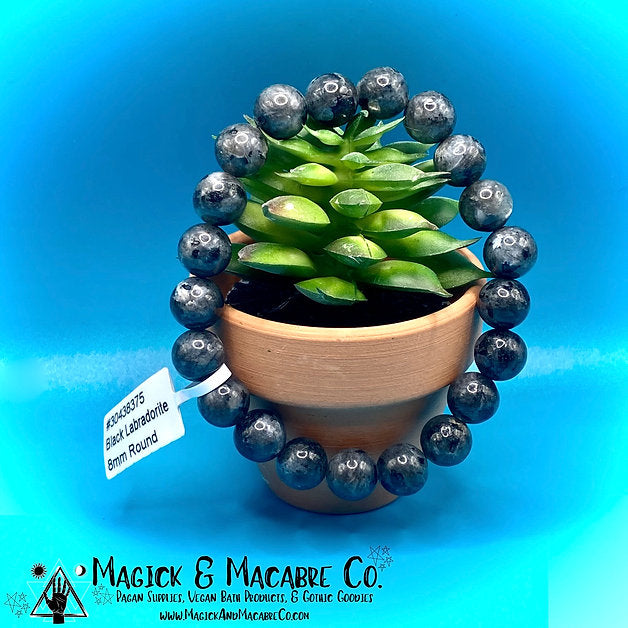 Black Labradorite Bracelet: Protection, Psychic Abilities, Root Chakra