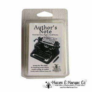 Author's Note Soy Candle or Wax Melt | Fresh Ink, Rainy Nights, & Untold Stories