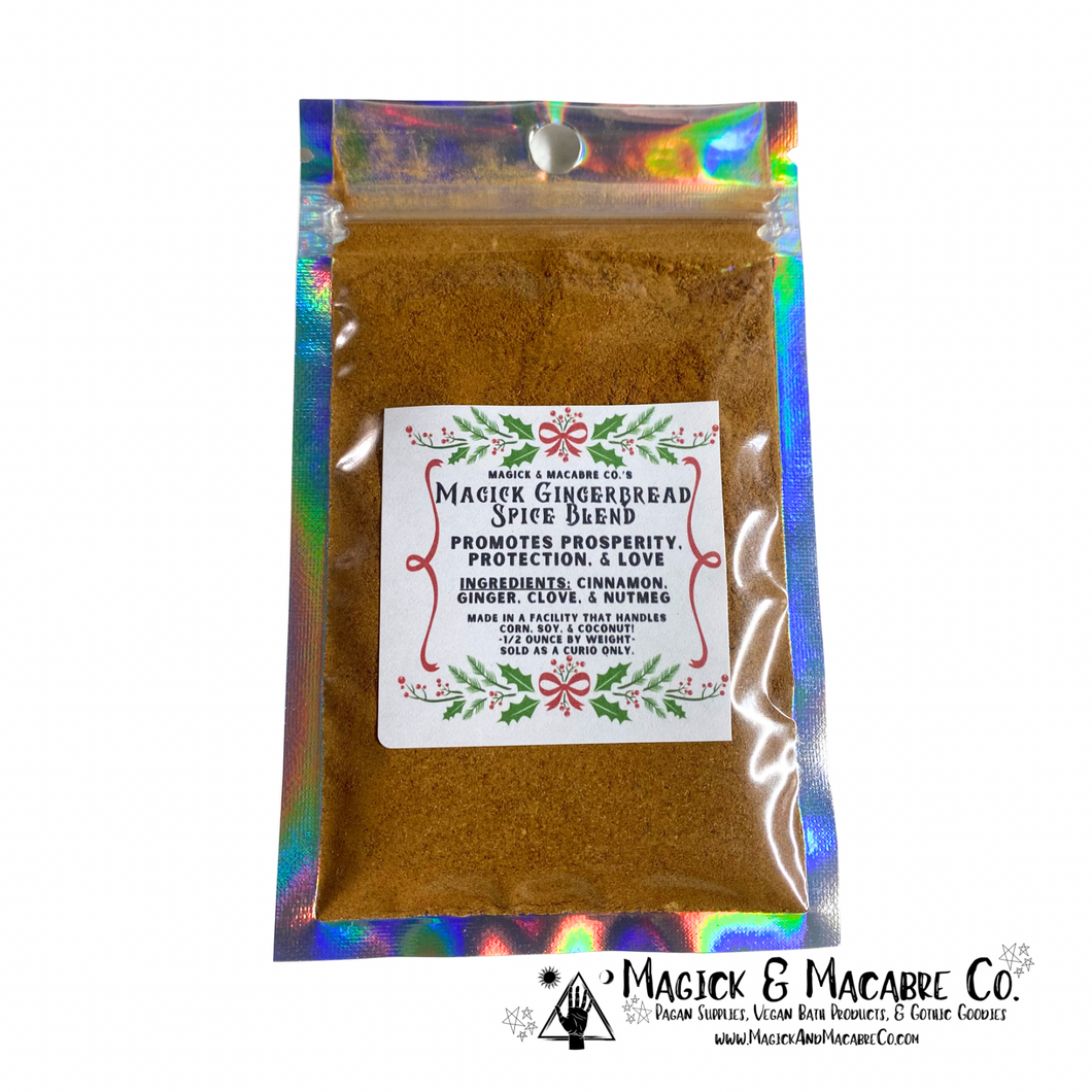 Magick Gingerbread Spice Blend: Kitchen Witch Spices | Promotes Prosperity, Protection, & Love | Yule Spell | Christmas Witch | Yule Altar