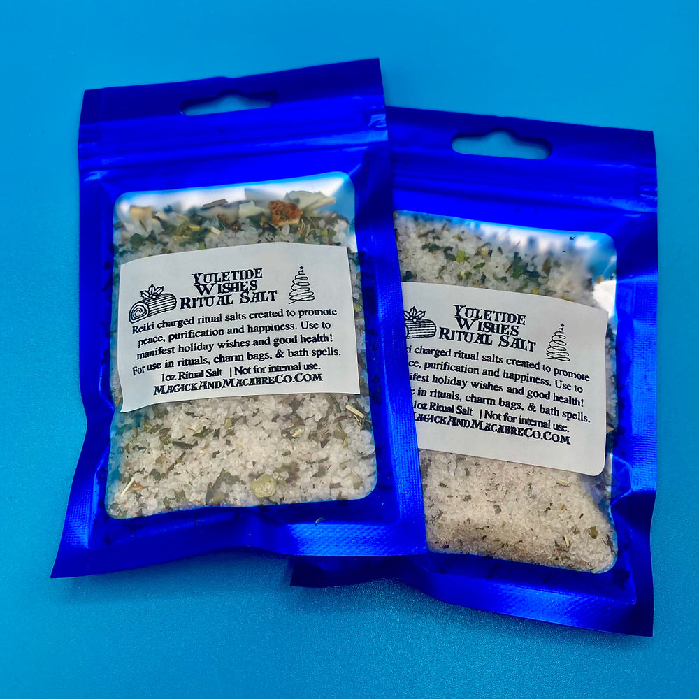 Yuletide Wishes Ritual Salts: Manifestation, Good Health, Happiness, Peace