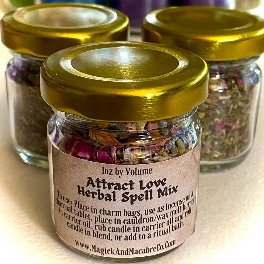 Attracts Love Herbal Spell Mix: Dried Herbal Incense | Love Energy | Aphrodite | Venus | Freya | Beltane Energy | Witchcraft | Spell Mix