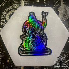 Load image into Gallery viewer, Holographic Hades Sticker | Hades Sticker | Hellenistic | Greek Sticker | Goth Witch
