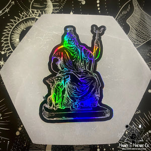 Holographic Hades Sticker | Hades Sticker | Hellenistic | Greek Sticker | Goth Witch