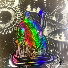 Load image into Gallery viewer, Holographic Hades Sticker | Hades Sticker | Hellenistic | Greek Sticker | Goth Witch
