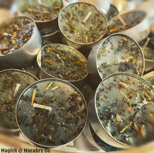 Calm The Chaos Tea Light Candles: Eucalyptus & Earth Scented | Mercury Retrograde Reversal |