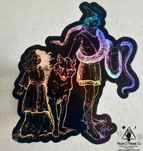 Load image into Gallery viewer, Holographic Loki God Sticker | Loki Sticker | Pagan
