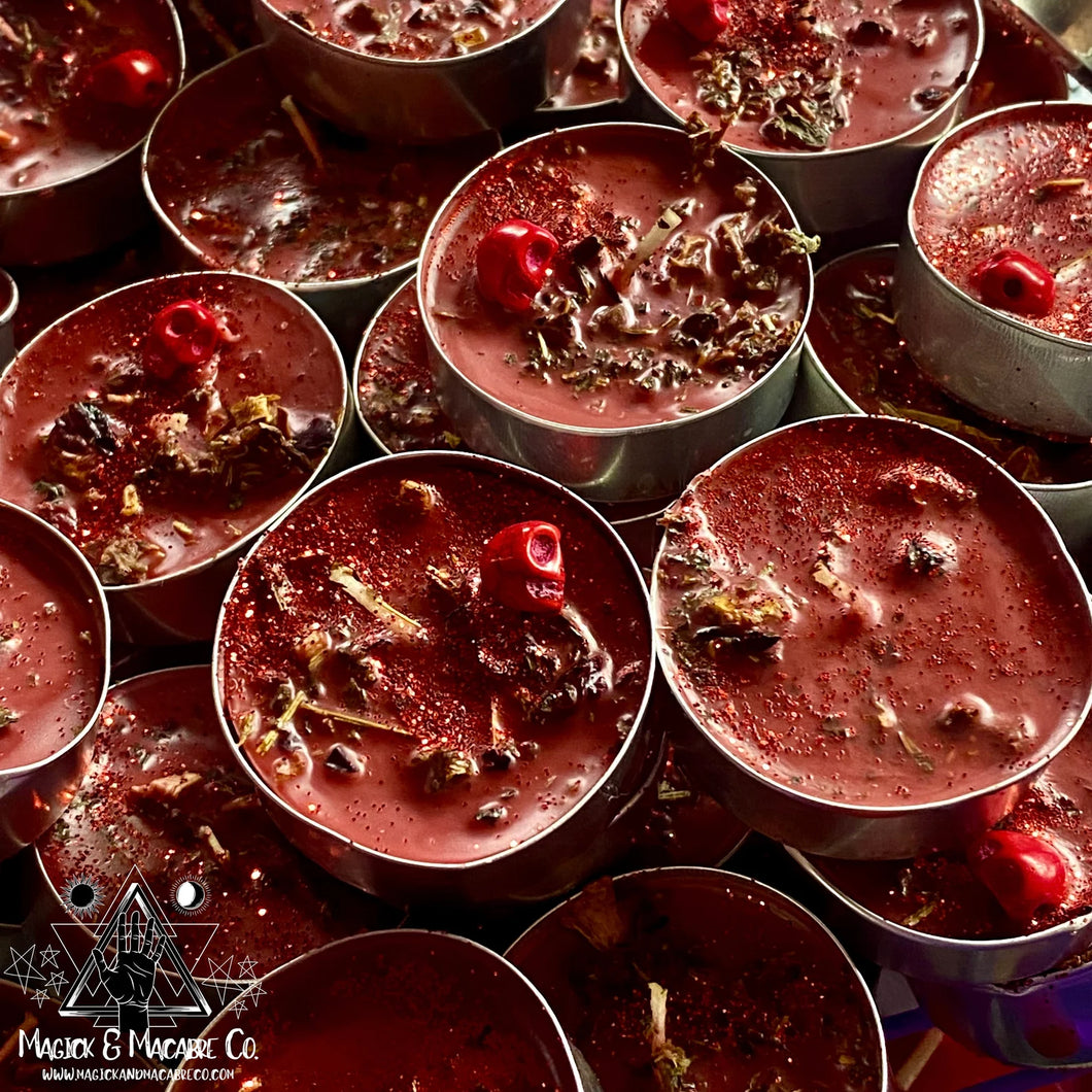 Dark Seduction Tea Lights: Dark Deities, Overpowering Enemies, Domination & Lust