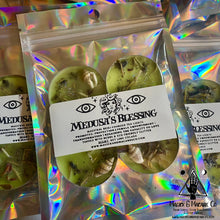 Load image into Gallery viewer, Medusa&#39;s Blessing Tea Light Candles: Lime Colada Scented | Protection | Female Empowerment
