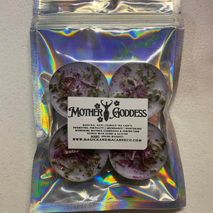 Mother Goddess Spell Tea Lights | Ostara | Beltane | Fertility | Abundance | Nurturing | Honoring Mother Goddess & Springtime |