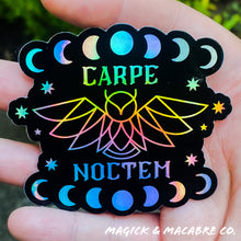Load image into Gallery viewer, Carpe Noctem Holographic Owl Sticker
