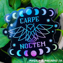 Load image into Gallery viewer, Carpe Noctem Holographic Owl Sticker
