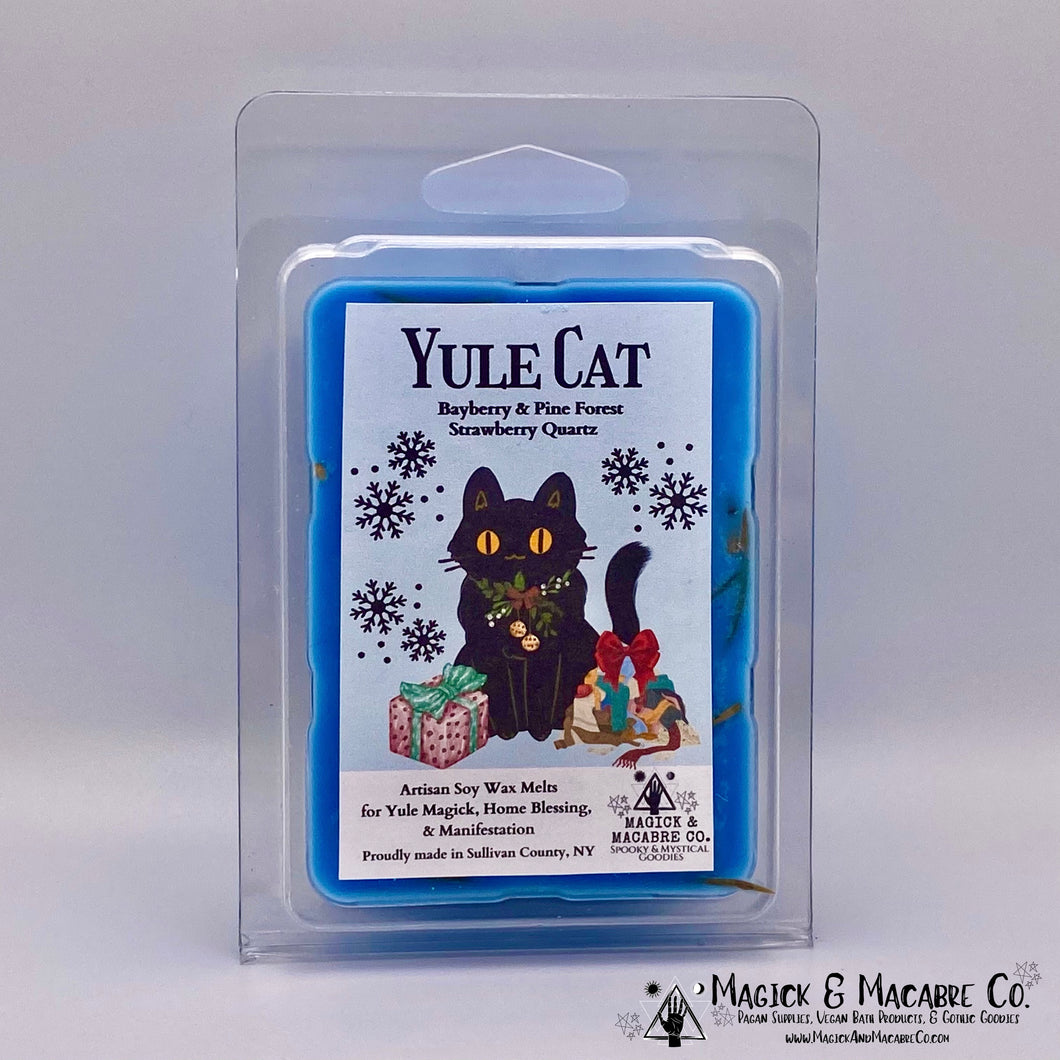 Yule Cat Wax Melts: Bayberry & Pine Forest | Home Blessing & Manifestation |